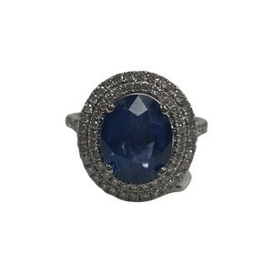 Authentic Fine 18KG 4.27 Sapphire Ring